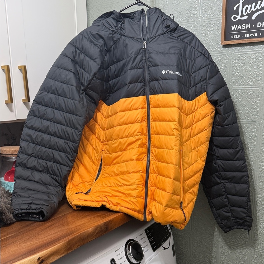 Columbia Two-Tone Black and Orange Jacket